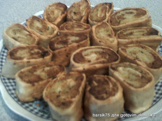 Жареные картофельные рулетики (постные)