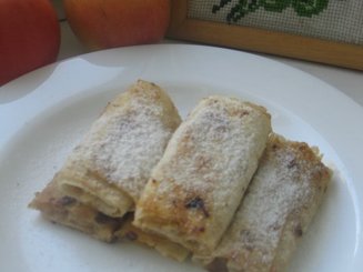 Яблочные рулетики из лаваша