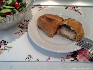 Рыба порционная в слоёном тесте