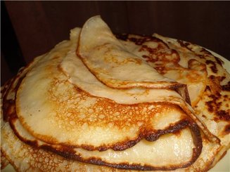 Заварные блины на кефире