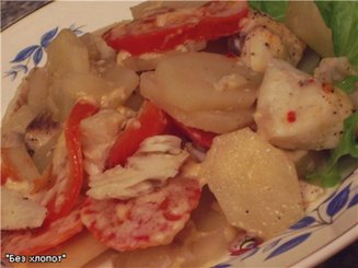 "Без хлопот" рыба и картофель