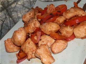 Рагу из курицы с болгарским перцем