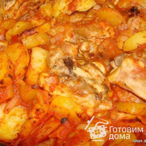 Фрах таген - курица с картофелем по-арабски