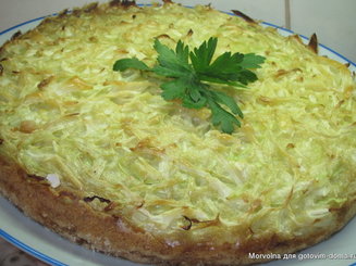 Быстрый пирог с капустой