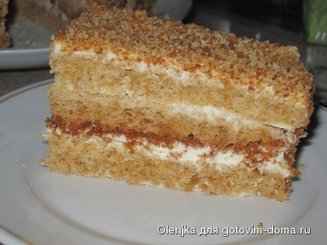 Легкий  медовик (жидкое тесто)