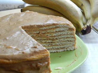 Торт на сковороде с заварным кремом