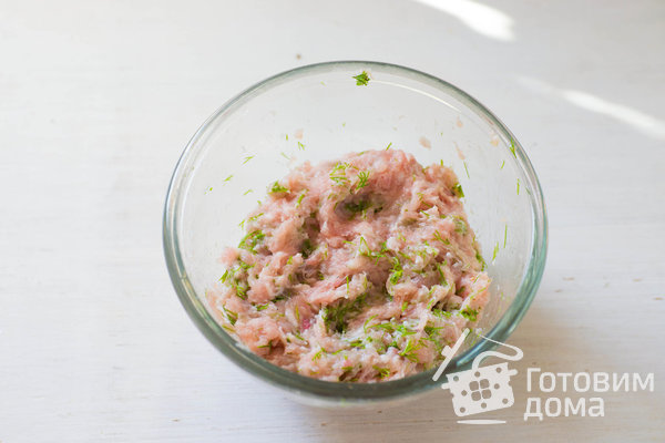 Кольца кабачков, фаршированные куриным фаршем фото к рецепту 2