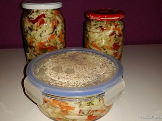 Салат с капустой "Пестренький"