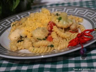 Паста с цветной капустой con aglio e olio