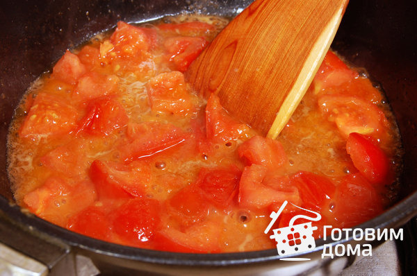Паста с креветками и помидорами фото к рецепту 4