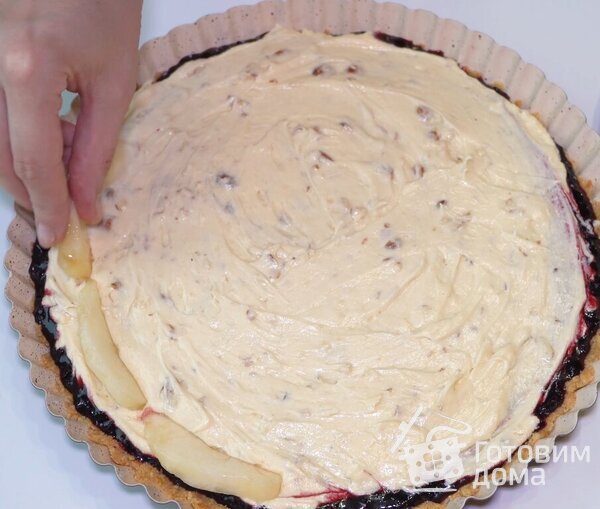 Нежный пирог с персиками фото к рецепту 9