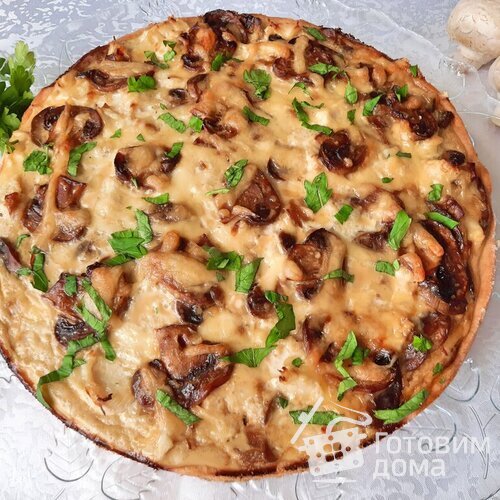 Киш с курицей и грибами