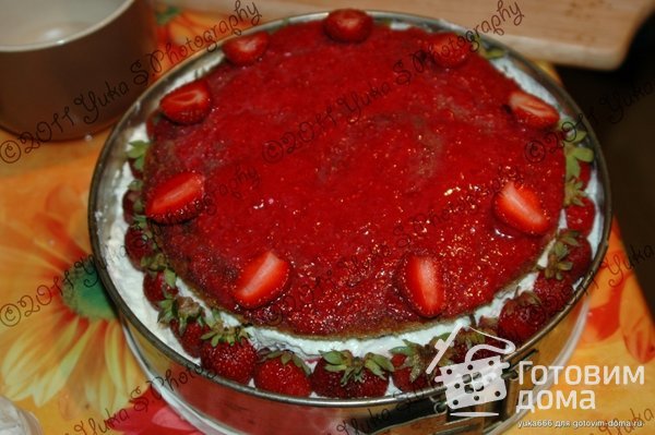 Торт &quot;Клубничные облака&quot; фото к рецепту 39