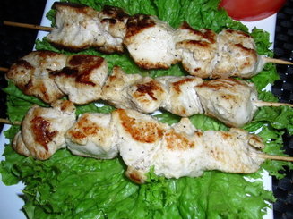 Куриный шашлычок в горчично-сметанном маринаде