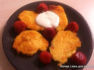 Кукурузные сиченики с творогом