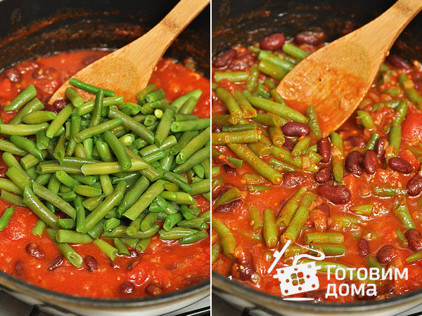Фасоль со шпинатом в томатном соусе фото к рецепту 7