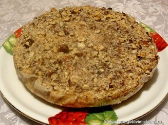Кекс на кефире с орехами