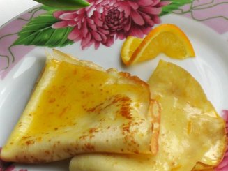 Нежные блинчики с апельсиновым соусом