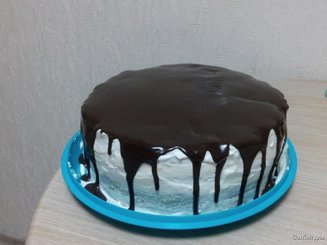 Песочный торт с маслянно-сметанным кремом