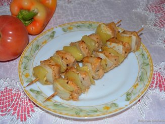 Шашлычки из курицы с прованскими травами и овощами