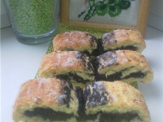 Маковый рулет на творожном тесте