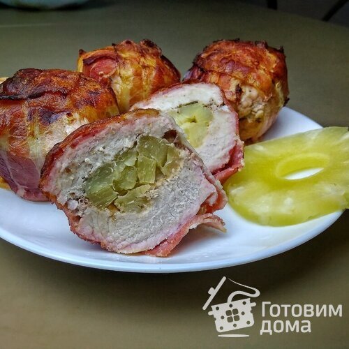 Мясо с ананасами (бомбы)