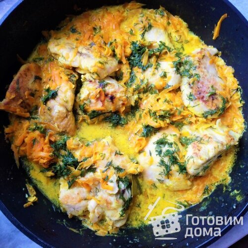 Куриное филе в сливочно-укропном соусе