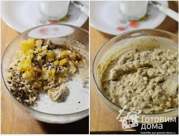 Австрийский кекс с цукатами, орехами и кофейной глазурью фото к рецепту 2