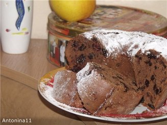 Кофейный кекс с вишней и черносливом