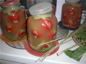 Квашеные помидоры с горчицей