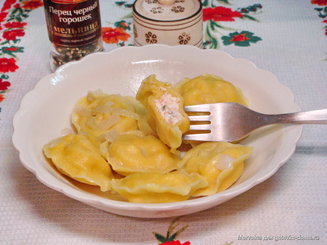 Ravioli con ricotta e salmone- Равиоли с лососем и творогом