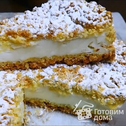 Любимый пирог с йогуртно-сметанной начинкой