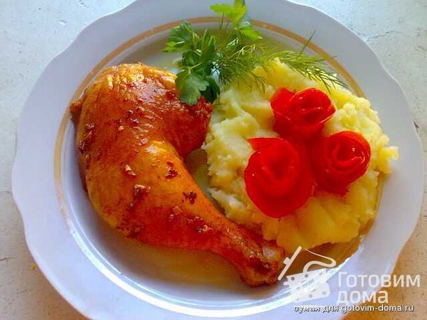 Курица под карамельной корочкой фото к рецепту 1