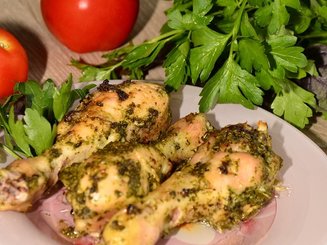 Куриные окорочка в маринаде из кинзы