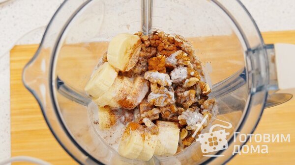 Смузи с гречкой, бананом, орехами и мёдом фото к рецепту 9