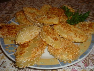 Картофель, запеченный в семенах кунжута