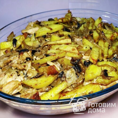 Картошка с мясом и грибами - Скоблянка