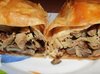 Рулеты из лаваша с курицей, грибами и сыром