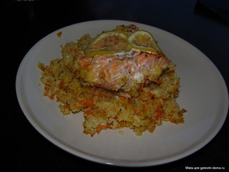 Семга (лакс) на подушке из кус-куса