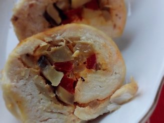 Куриный рулет с грибами