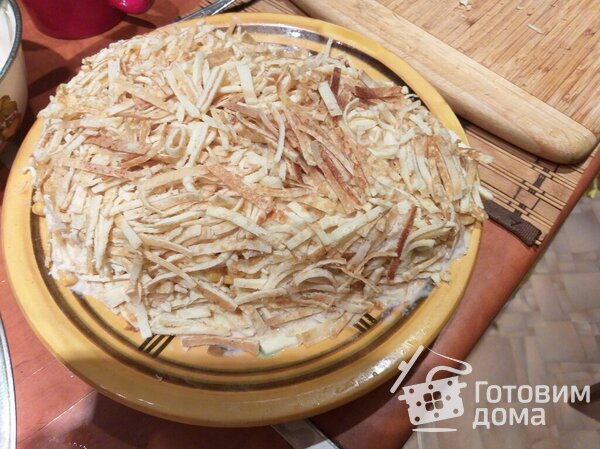 Салат с крабовыми палочками &quot;Символ года&quot; с майонезом #Махеевъ фото к рецепту 9