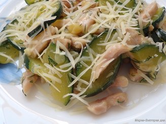 Цуккини с сыром и беконом