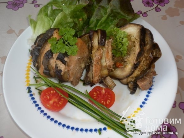 Баклажановые &quot;конфетки&quot; с курицей фото к рецепту 4