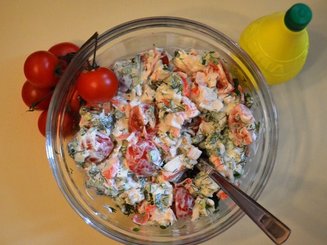 Салат с крабовыми палочками "Лёгкий"