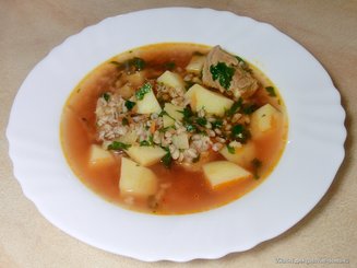 Суп с перловкой по-шотландски