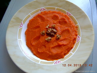 Морковный суп-пюре с овсянкой