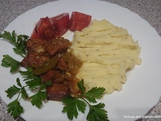 Мясо с киви