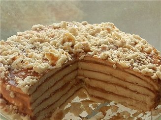Торт на сковороде с заварным кремом