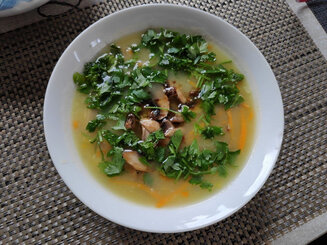 Картофельный суп-пюре с грибами