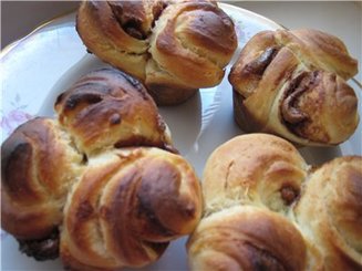 Шоколадные булочки "Розочки"